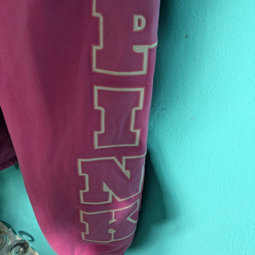 Pink Jogger Sweatpants with Side Lettering Streetwear Comfy Y2k‎ - Picture 4 of 9